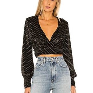 Revolve black velvet top